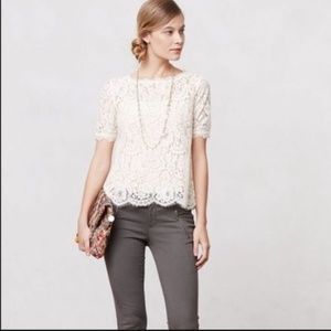 Anthropologie Vanessa Virginia Elysian Lace Top